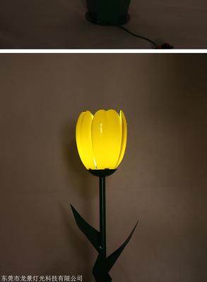 流光溢彩，點(diǎn)亮庭院 亞克力郁金香花燈——現(xiàn)代景觀亮化的詩意之選